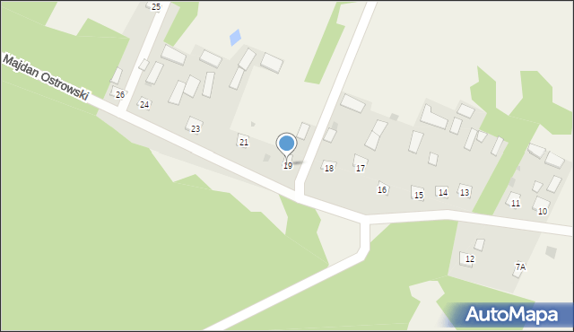 Majdan Ostrowski, Majdan Ostrowski, 19, mapa Majdan Ostrowski