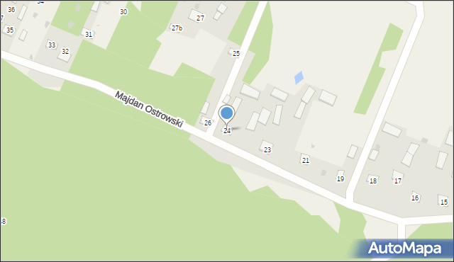 Majdan Ostrowski, Majdan Ostrowski, 24, mapa Majdan Ostrowski