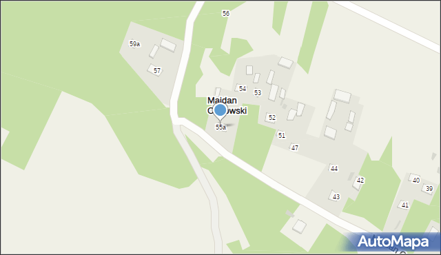 Majdan Ostrowski, Majdan Ostrowski, 55a, mapa Majdan Ostrowski