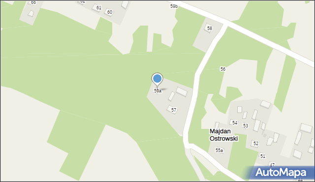 Majdan Ostrowski, Majdan Ostrowski, 59a, mapa Majdan Ostrowski