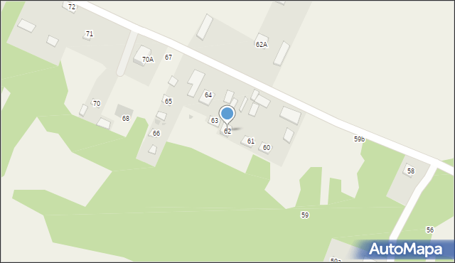 Majdan Ostrowski, Majdan Ostrowski, 62, mapa Majdan Ostrowski