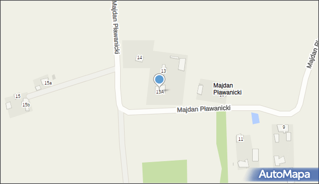 Majdan Pławanicki, Majdan Pławanicki, 13A, mapa Majdan Pławanicki