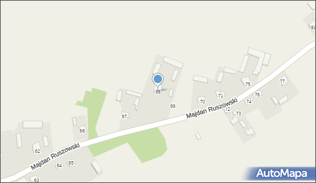 Majdan Ruszowski, Majdan Ruszowski, 68, mapa Majdan Ruszowski