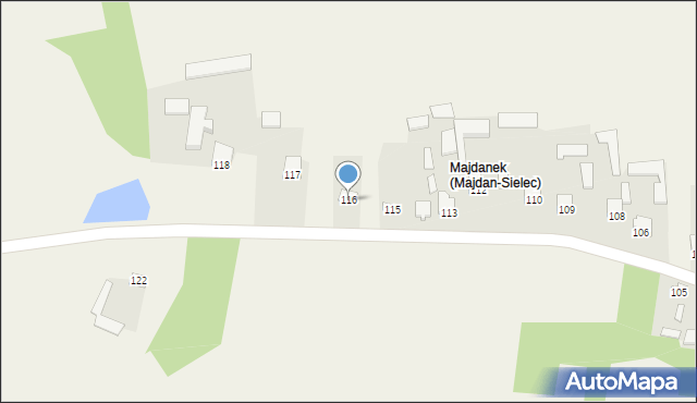 Majdan-Sielec, Majdan-Sielec, 116, mapa Majdan-Sielec