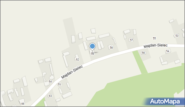 Majdan-Sielec, Majdan-Sielec, 59, mapa Majdan-Sielec