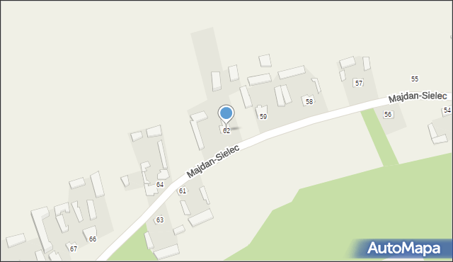 Majdan-Sielec, Majdan-Sielec, 62, mapa Majdan-Sielec