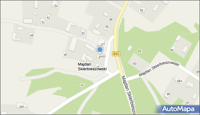 Majdan Skierbieszowski, Majdan Skierbieszowski, 47, mapa Majdan Skierbieszowski