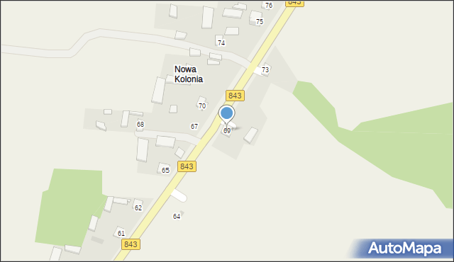 Majdan Skierbieszowski, Majdan Skierbieszowski, 69, mapa Majdan Skierbieszowski