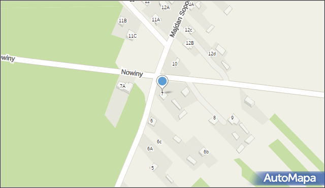 Majdan Sopocki Pierwszy, Majdan Sopocki Pierwszy, 7, mapa Majdan Sopocki Pierwszy