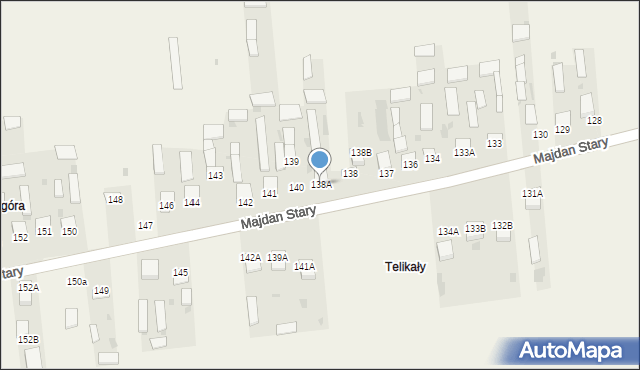 Majdan Stary, Majdan Stary, 138A, mapa Majdan Stary