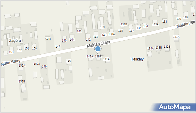 Majdan Stary, Majdan Stary, 139A, mapa Majdan Stary