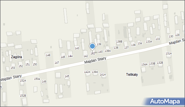 Majdan Stary, Majdan Stary, 141, mapa Majdan Stary