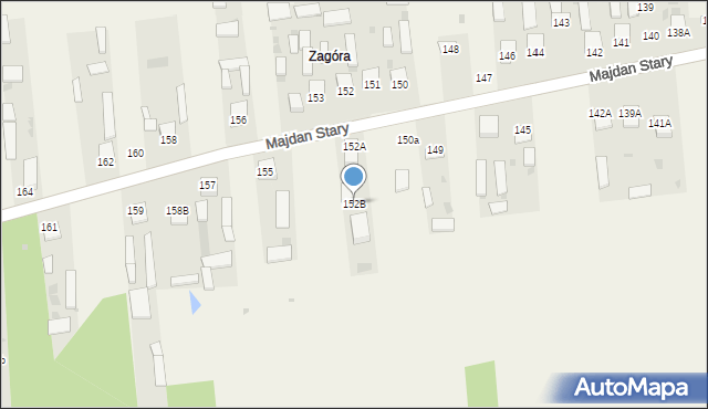 Majdan Stary, Majdan Stary, 152B, mapa Majdan Stary