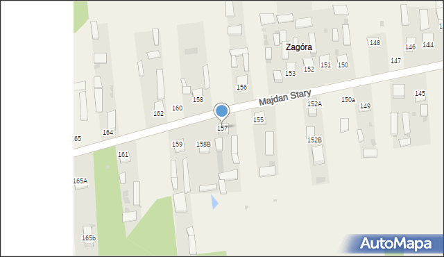 Majdan Stary, Majdan Stary, 157, mapa Majdan Stary