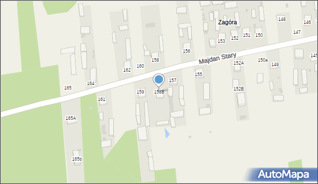 Majdan Stary, Majdan Stary, 158B, mapa Majdan Stary