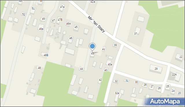 Majdan Stary, Majdan Stary, 43, mapa Majdan Stary