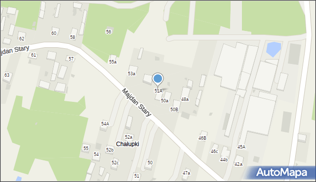 Majdan Stary, Majdan Stary, 51A, mapa Majdan Stary