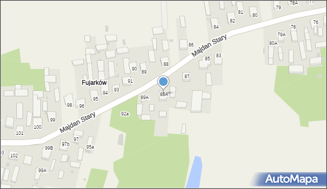 Majdan Stary, Majdan Stary, 88A, mapa Majdan Stary