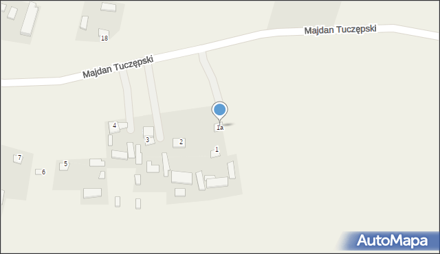 Majdan Tuczępski, Majdan Tuczępski, 1a, mapa Majdan Tuczępski