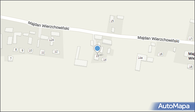 Majdan Wierzchowiński, Majdan Wierzchowiński, 13, mapa Majdan Wierzchowiński