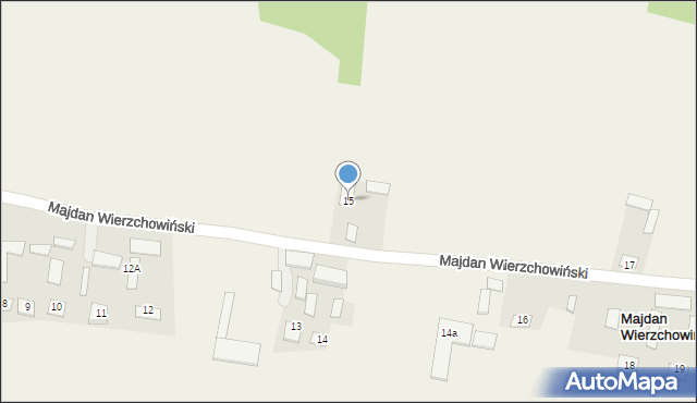 Majdan Wierzchowiński, Majdan Wierzchowiński, 15, mapa Majdan Wierzchowiński