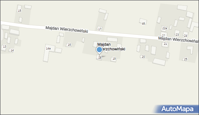 Majdan Wierzchowiński, Majdan Wierzchowiński, 18, mapa Majdan Wierzchowiński