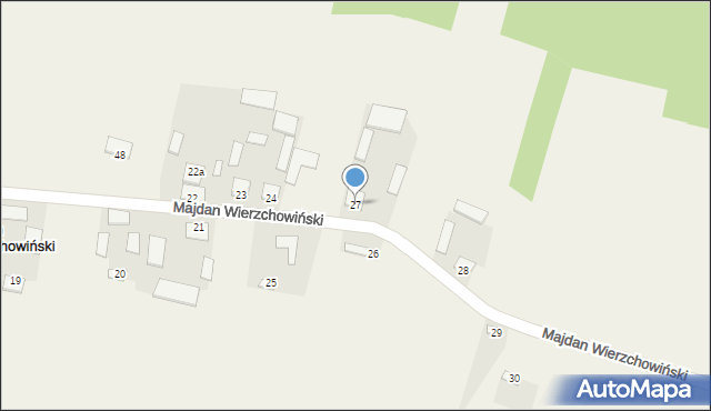 Majdan Wierzchowiński, Majdan Wierzchowiński, 27, mapa Majdan Wierzchowiński