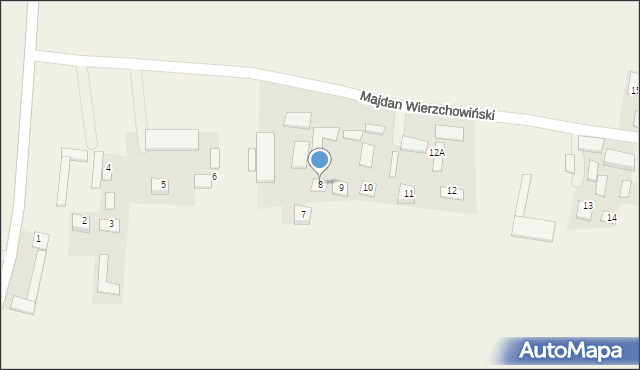 Majdan Wierzchowiński, Majdan Wierzchowiński, 8, mapa Majdan Wierzchowiński
