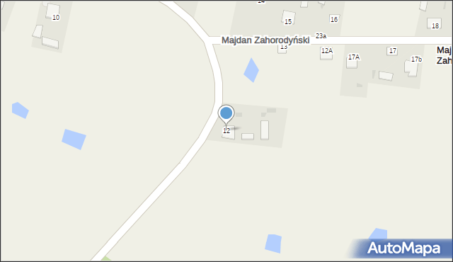 Majdan Zahorodyński, Majdan Zahorodyński, 12, mapa Majdan Zahorodyński