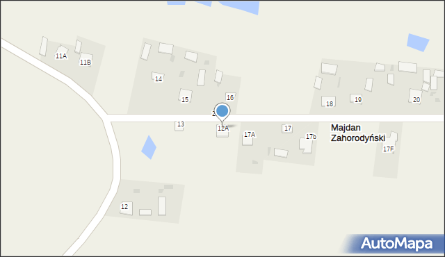 Majdan Zahorodyński, Majdan Zahorodyński, 12A, mapa Majdan Zahorodyński