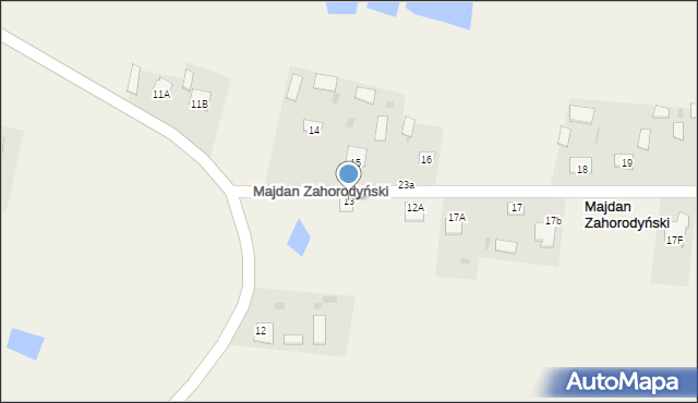 Majdan Zahorodyński, Majdan Zahorodyński, 13, mapa Majdan Zahorodyński