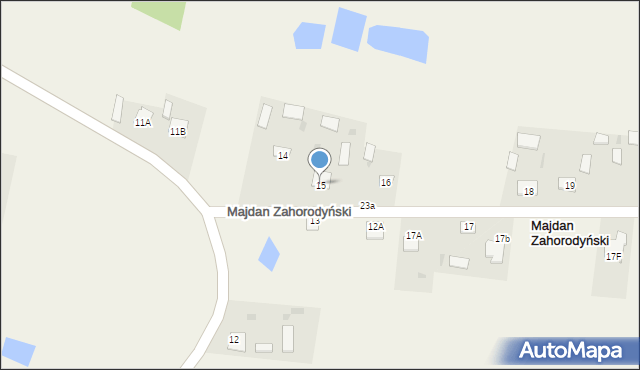 Majdan Zahorodyński, Majdan Zahorodyński, 15, mapa Majdan Zahorodyński