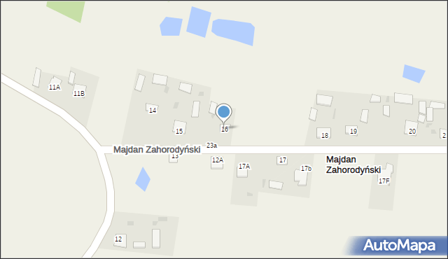 Majdan Zahorodyński, Majdan Zahorodyński, 16, mapa Majdan Zahorodyński
