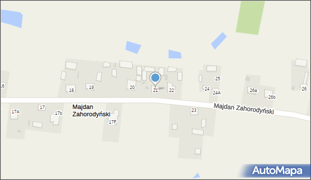 Majdan Zahorodyński, Majdan Zahorodyński, 21, mapa Majdan Zahorodyński