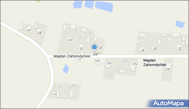 Majdan Zahorodyński, Majdan Zahorodyński, 23a, mapa Majdan Zahorodyński