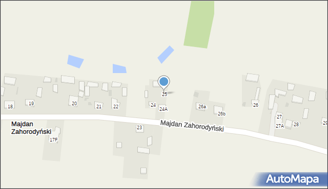 Majdan Zahorodyński, Majdan Zahorodyński, 25, mapa Majdan Zahorodyński