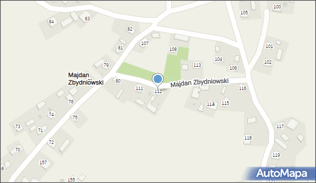 Majdan Zbydniowski, Majdan Zbydniowski, 112, mapa Majdan Zbydniowski
