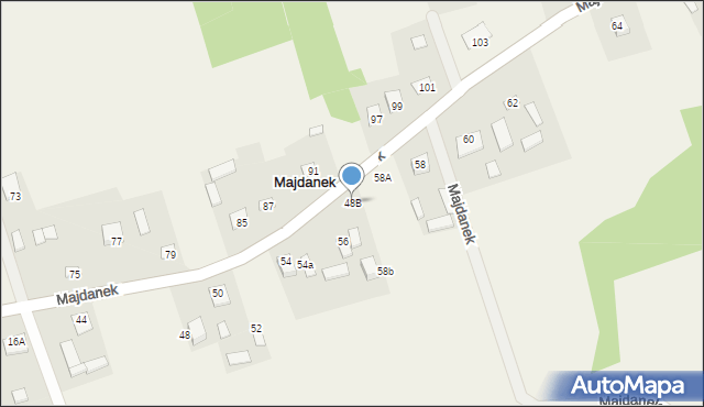 Majdanek, Majdanek, 48B, mapa Majdanek