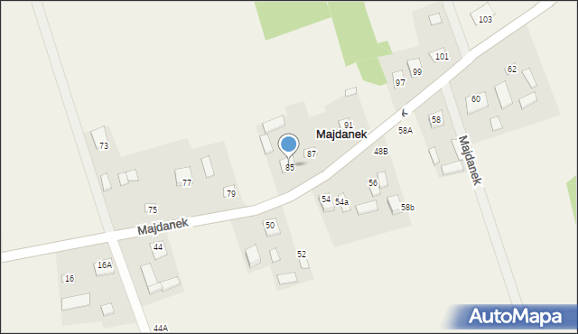 Majdanek, Majdanek, 85, mapa Majdanek