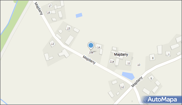 Majdany, Majdany, 14a, mapa Majdany