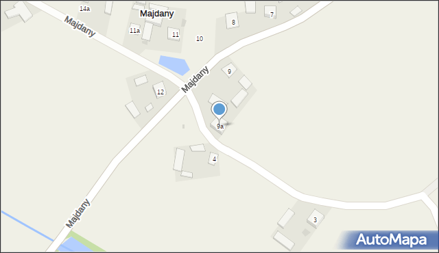 Majdany, Majdany, 9a, mapa Majdany