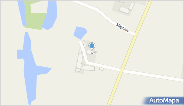 Majdany, Majdany, 12, mapa Majdany
