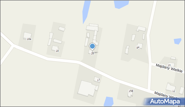 Majdany Wielkie, Majdany Wielkie, 16, mapa Majdany Wielkie