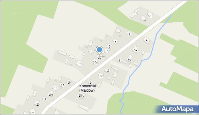 Majdów, Majdów, 10, mapa Majdów