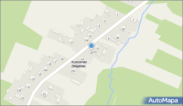 Majdów, Majdów, 12, mapa Majdów