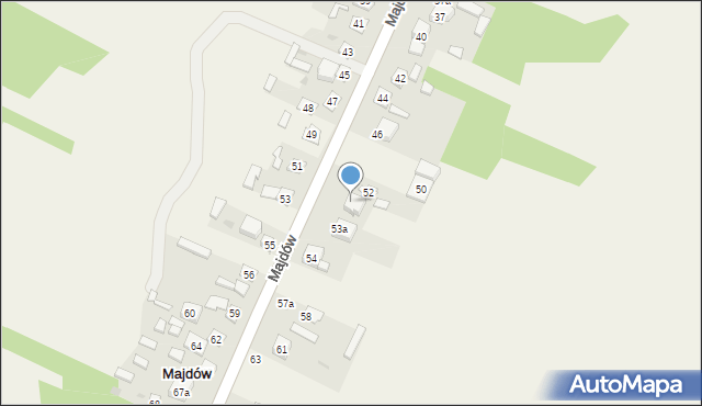 Majdów, Majdów, 52a, mapa Majdów