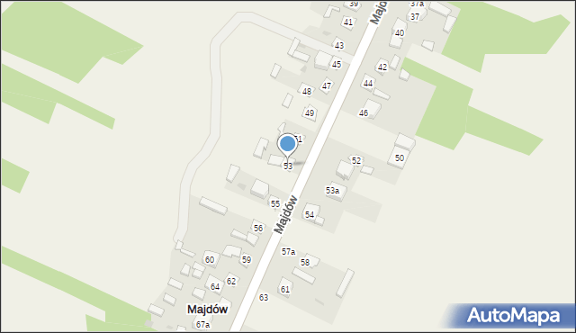 Majdów, Majdów, 53, mapa Majdów