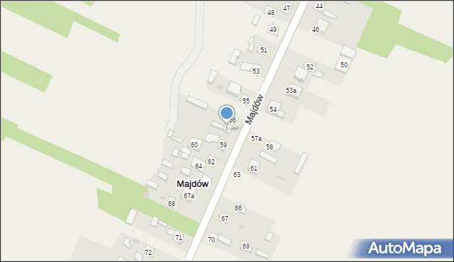 Majdów, Majdów, 57, mapa Majdów