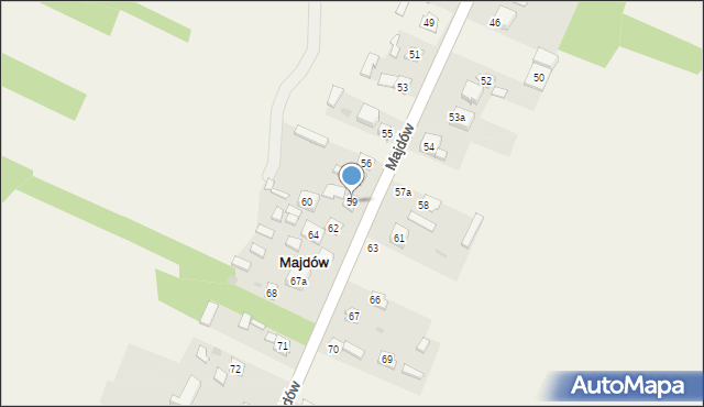 Majdów, Majdów, 59, mapa Majdów