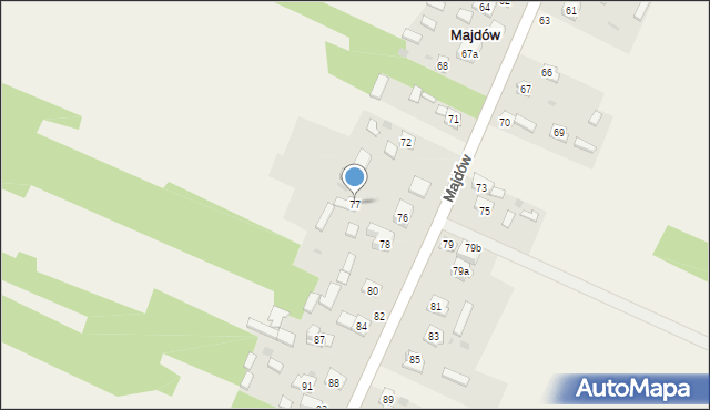 Majdów, Majdów, 77, mapa Majdów